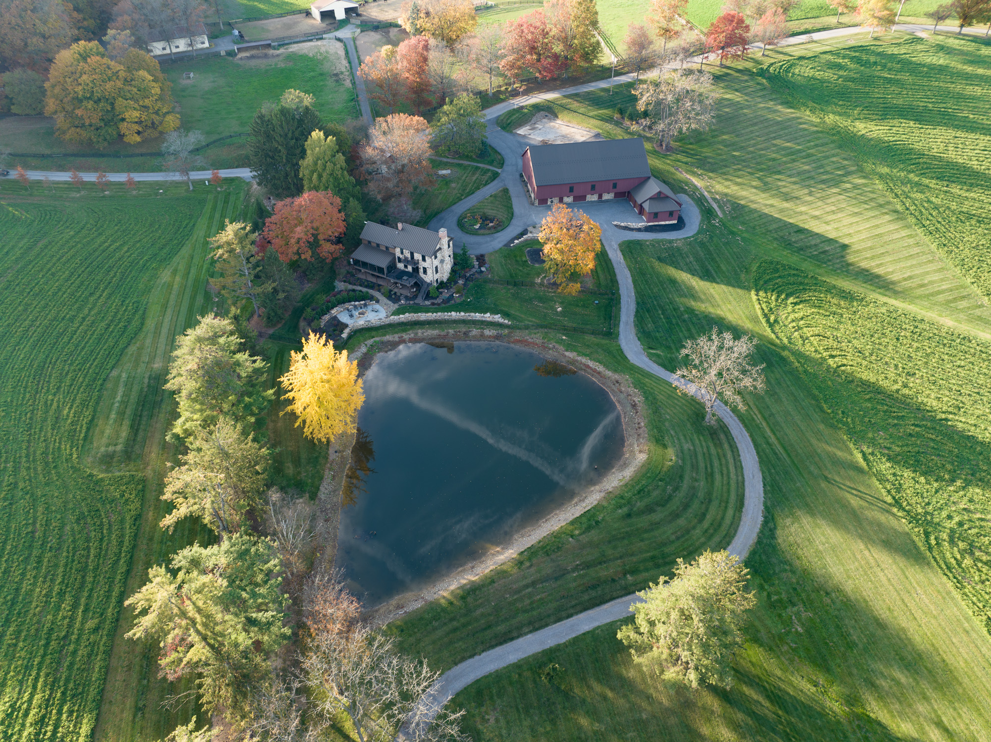 aerial view Chairman Distillery New Freedom, PA Irish-style whiskey